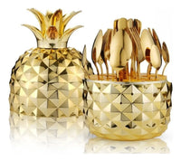 ORGANIZADOR DE CUBIERTOS X24 PIÑA (DORADA)
